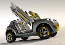 Renault Kwid é apresentado no Salão de Nova Deli contendo um drone