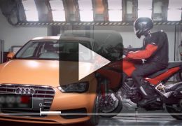 Veja colisão entre Ducati Multistrada e Audi A3