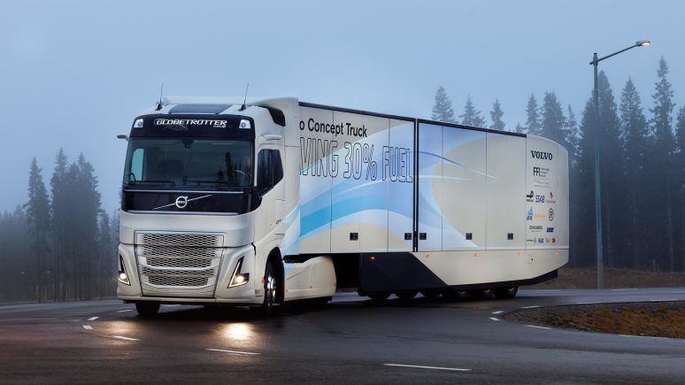 Frenagem automática de caminhão da Volvo evita tragédia