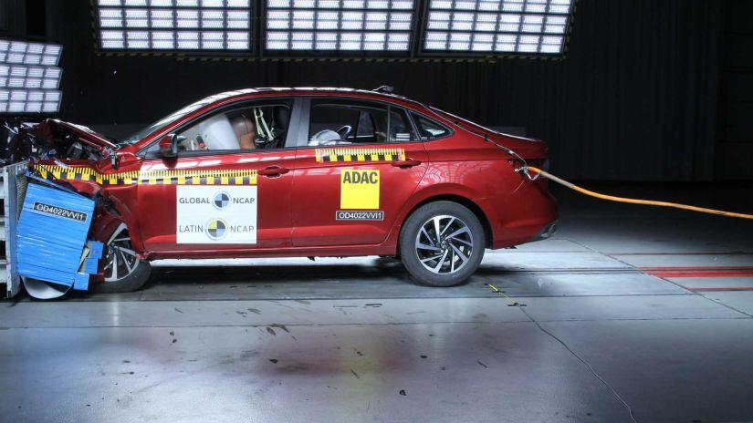 Volkswagen Virtus brasileiro consegue 5 estrelas no teste NCAP