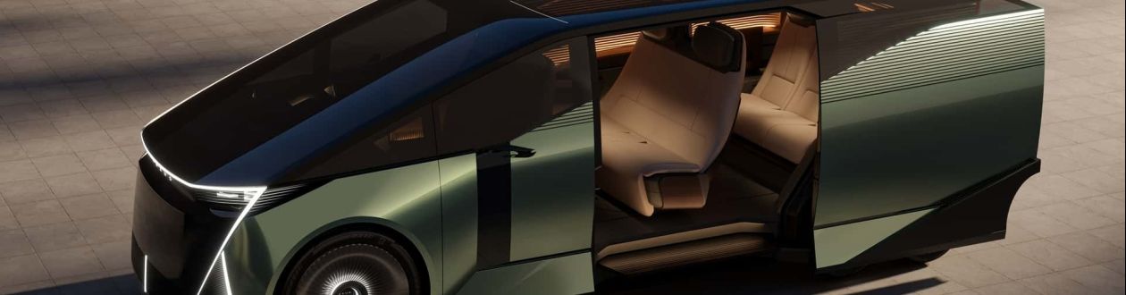 Lexus apresenta conceito de minivan com teto de vidro e seis rodas