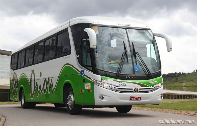 Ônibus Scania movido a etanol