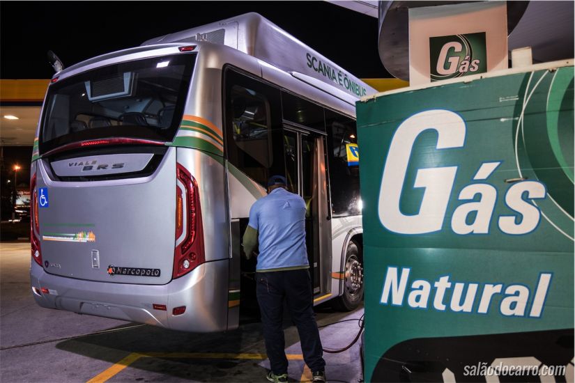 Ônibus Scania movidos a biometano e GNV