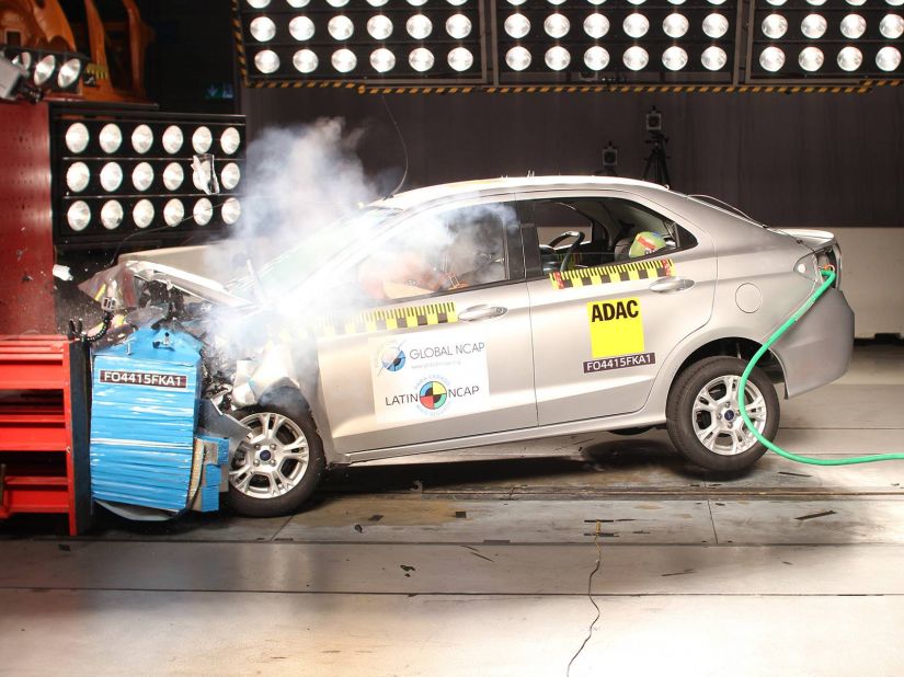 Ford Ka recebe nota zero em teste de colisão promovido pela Latin NCap