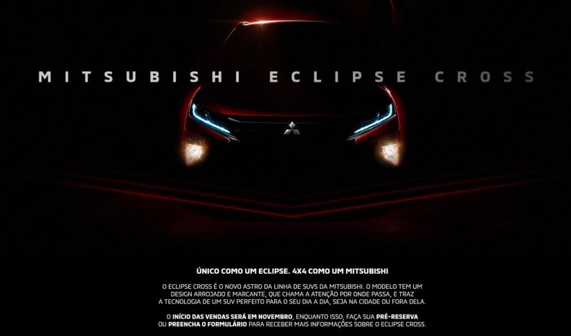 Mitsubishi começa pré-venda do novo Eclipse Cross no Brasil