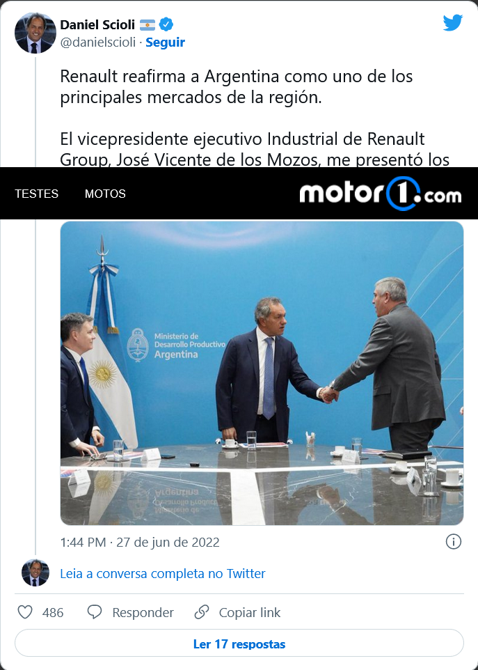 Renault vai produzir nova plataforma na Argentina