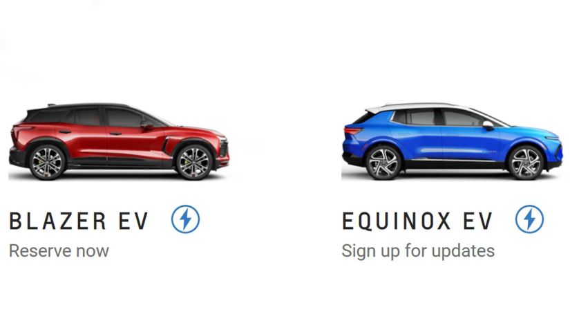 Equinox EV já aparece no site oficial da Chevrolet