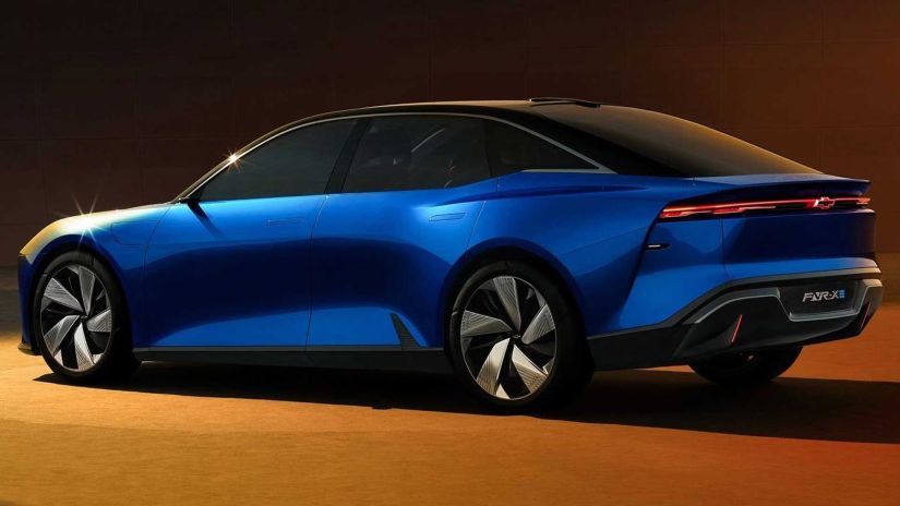 Chevrolet revela prévia de sedã elétrico FNR-XE Electric Sedan Concept